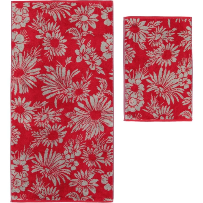 Schlussverkauf ? Cawö Two-Tone Floral Gästetuch - 30x50 Cm - Rot ⭐ 2 Schlussverkauf ? Cawö Two-Tone Floral Gästetuch - 30x50 Cm - Rot ⭐ – Bild 2