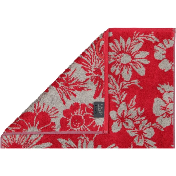Schlussverkauf ? Cawö Two-Tone Floral Gästetuch - 30x50 Cm - Rot ⭐ 3 Schlussverkauf ? Cawö Two-Tone Floral Gästetuch - 30x50 Cm - Rot ⭐ – Bild 3