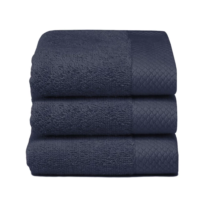 Großhandel ❤️ Seahorse Pure Gästetuch 3er-Set - 30x50 Cm - Indigo ? 2 Großhandel ❤️ Seahorse Pure Gästetuch 3er-Set - 30x50 Cm - Indigo ? – Bild 2