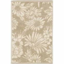 Rabatt ? Cawö Two-Tone Floral Gästetuch - 30x50 Cm - Beige ✔️