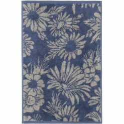 Bester Verkauf ? Cawö Two-Tone Floral Gästetuch - 30x50 Cm - Blau ?