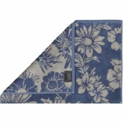 Bester Verkauf ? Cawö Two-Tone Floral Gästetuch - 30x50 Cm - Blau ? -Cawö store unnamed file 127