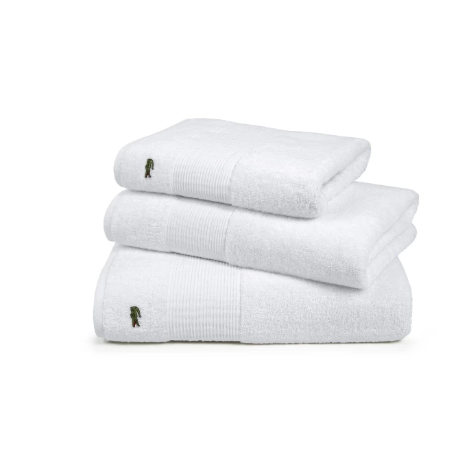 Schlussverkauf ? Lacoste LECROCO Bio-Gästetuch - 40x60 Cm - Blanc ? 3 Schlussverkauf ? Lacoste LECROCO Bio-Gästetuch - 40x60 Cm - Blanc ? – Bild 3