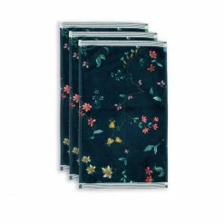 Coupon ? Pip Studio Les Fleurs Gästetuch - 3er Set - 3er Set: 30x50 Cm - Dark Blue ?