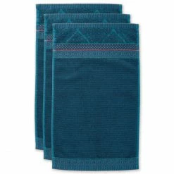 Blitzangebot ✔️ Pip Studio Soft Zellige Gästetuch - 3er Set - 3er Set: 30x50 Cm - Dark Blue ?