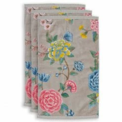 Großhandel ? Pip Studio Good Evening Gästetuch - 3er Set - 3er Set: 30x50 Cm - Khaki ?