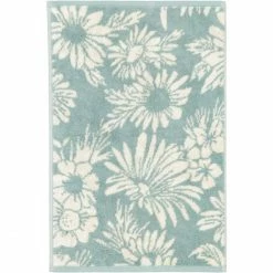 Bester Verkauf ? Cawö Two-Tone Floral Gästetuch - 30x50 Cm - Salbei ❤️