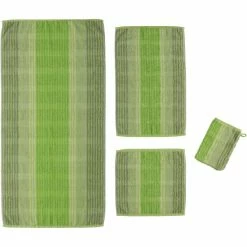 Alternative view of Blitzangebot ? Cawö Noblesse Cashmere Streifen-Gästetuch - 30x50 Cm - Kiwi ?