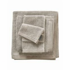 Brandneu ? Marc O'Polo Timeless Tone Stripe Gästetuch - 30x50 Cm - Beige/ White ?