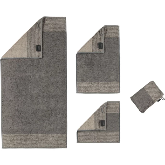 Neu ? Cawö Two-Tone Gästetuch - 30x50 Cm - Graphit ? 2 Neu ? Cawö Two-Tone Gästetuch - 30x50 Cm - Graphit ? – Bild 2