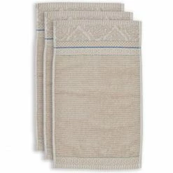 Rabatt ✨ Pip Studio Soft Zellige Gästetuch - 3er Set - 3er Set: 30x50 Cm - Khaki ✨